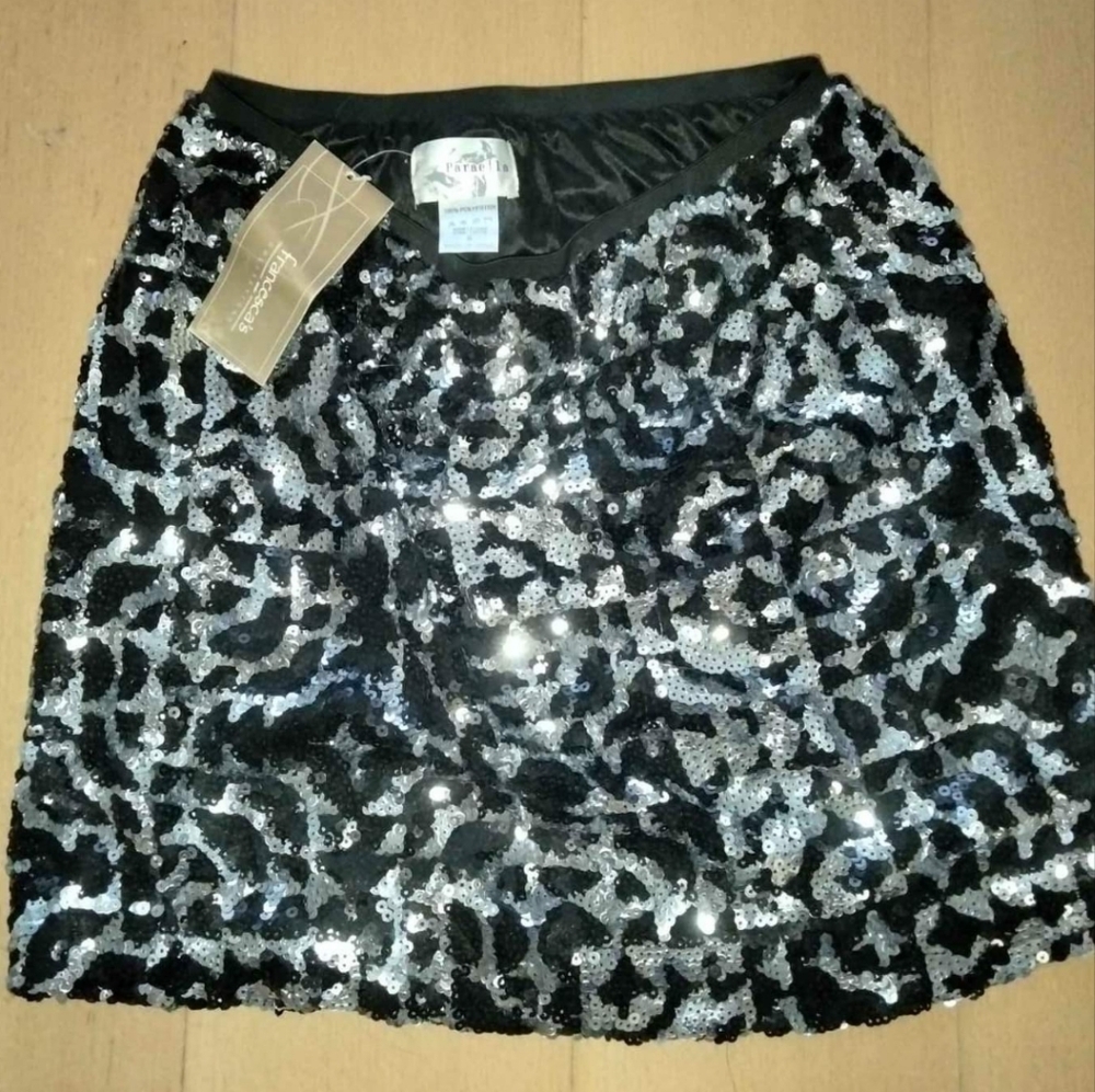 Silver and black beautiful prince skirt with tags